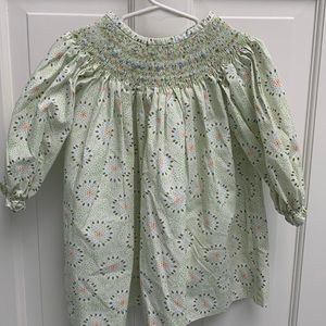 Secret Wishes hand smocked long sleeve dress